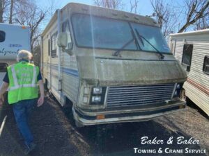 RV Towing Winnebago from Auction Lot