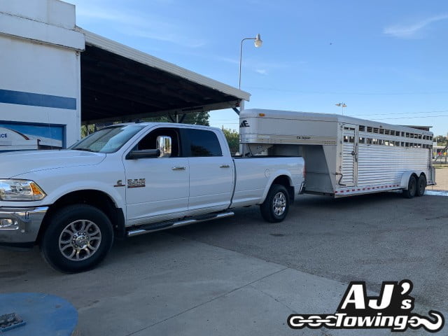 Towing Service Tows Trailer Full of Goats